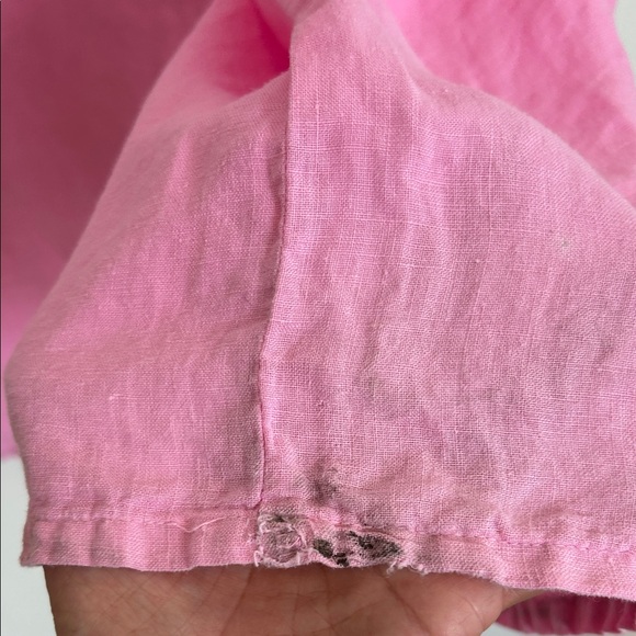 Vintage Juicy Couture Pink Linen Drawstring Pants Size L Y2K - Picture 10 of 11